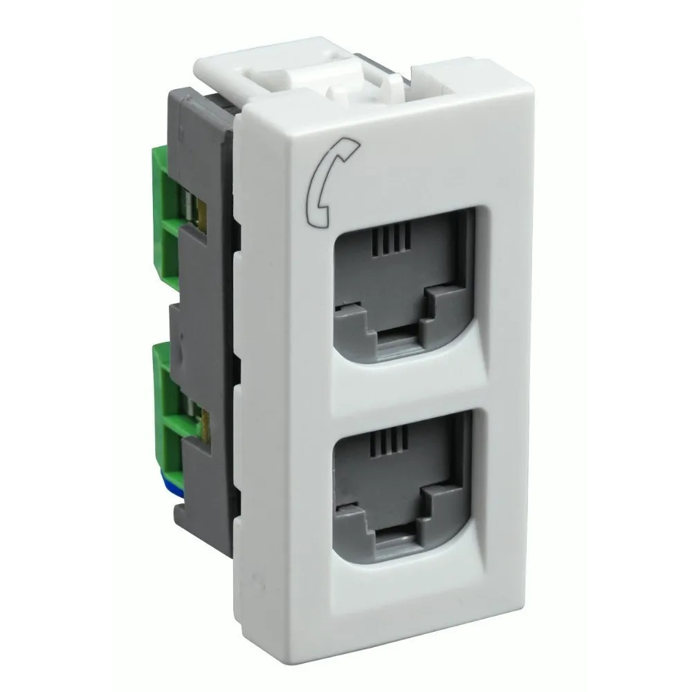 [681131] TELEPHONE DOBULE SOCKET RJ11 ALLZY - LEGRAND (WHITE)